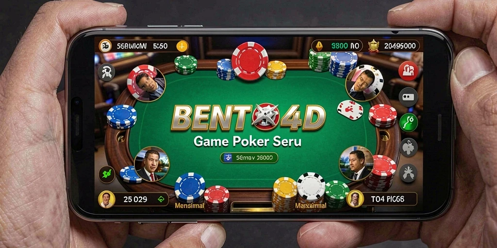 Tampilan gameplay poker menarik di aplikasi BENTO4D.
