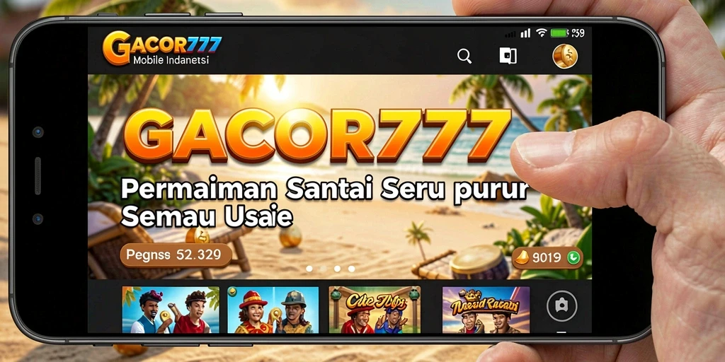 Tampilan gameplay GACOR777 yang seru dan berwarna.