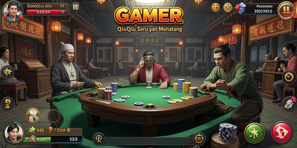 Gameplay seru saat bermain QiuQiu di GAMERP.