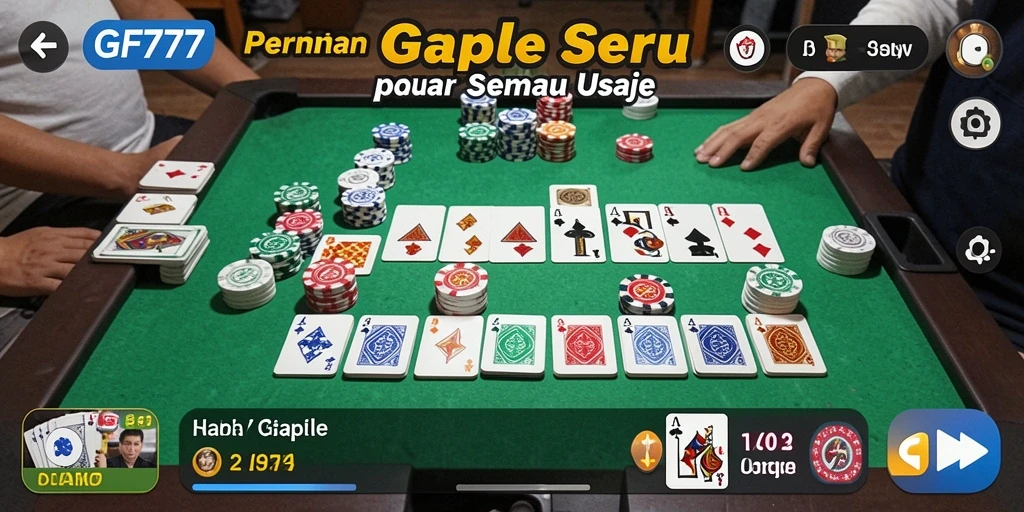 Screenshot gameplay Gaple yang seru dan menarik.