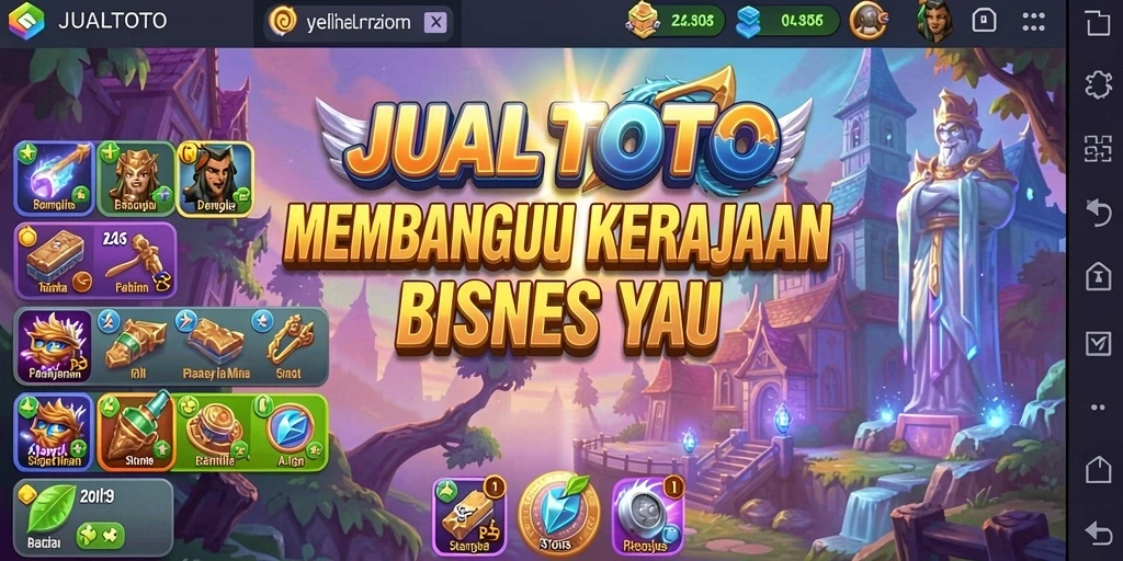 Tampilan utama JUALTOTO yang menggambarkan keseruan gameplay Tycoon.