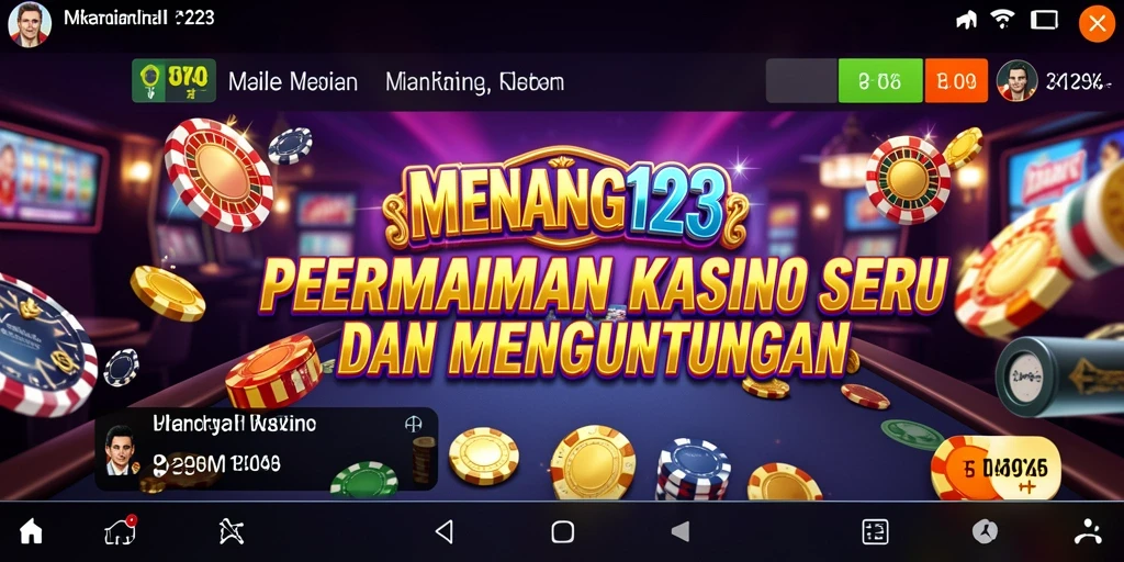 Tampilan gameplay seru di aplikasi MENANG123 dengan berbagai pilihan permainan Kasino.