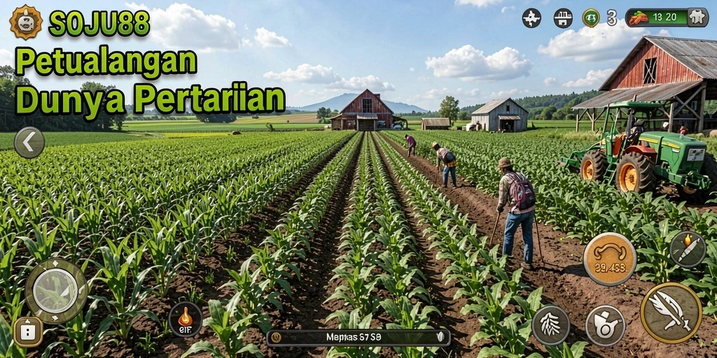Tampilan menarik gameplay <strong>SOJU88</strong> dengan berbagai tanaman yang memukau.
